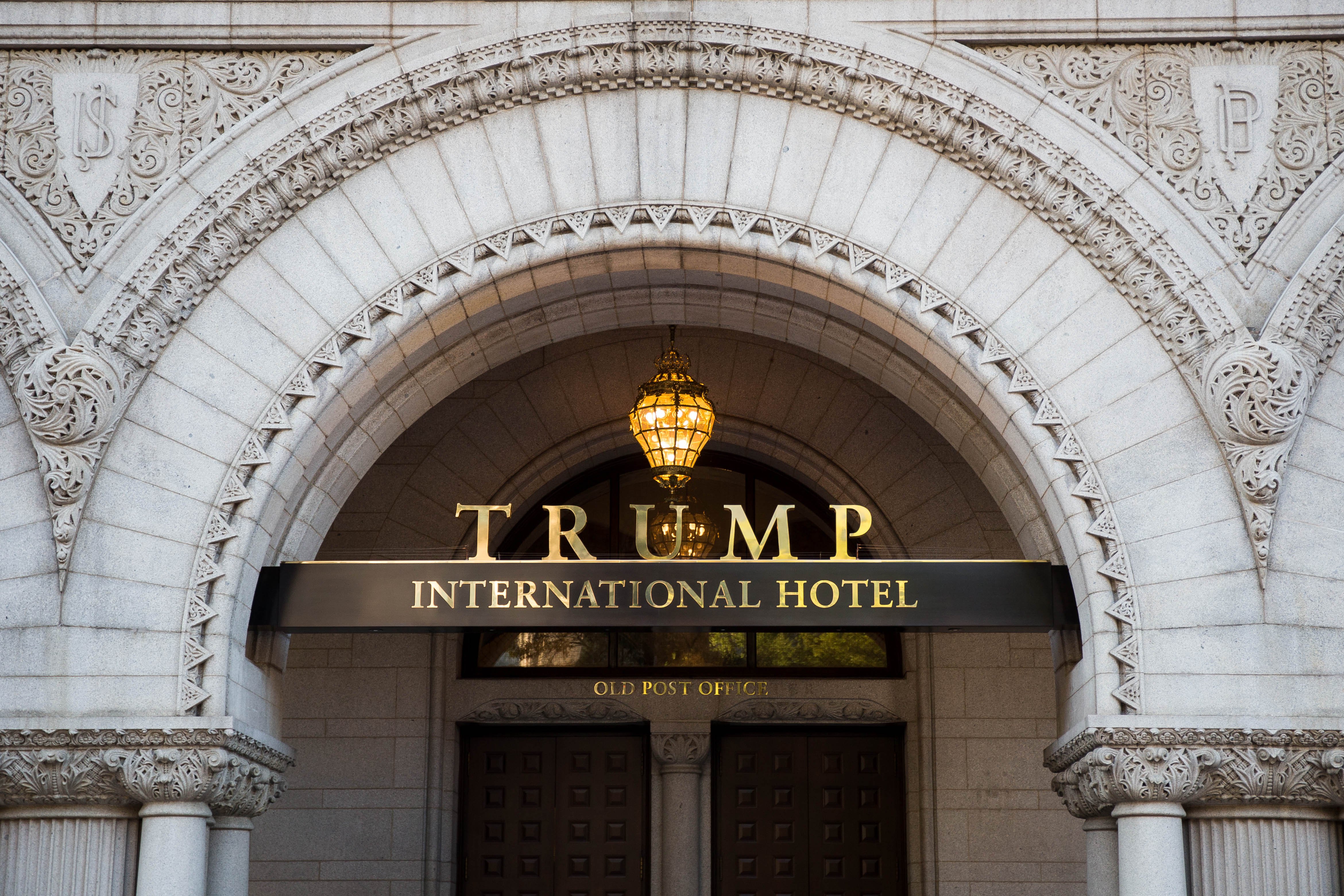 The Trump International Hotel entrance