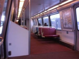 Metrobus inside view.