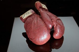 Boxing gloves at the National Museum of American History. 