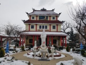 A Buddhist temple.