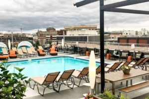 Rooftop of the Embassy Row Hotel.