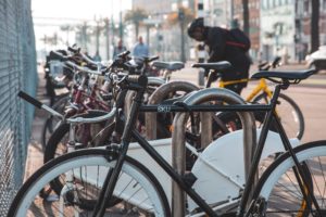 A group of bikes