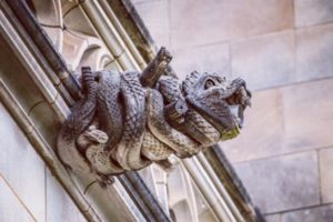 A gargoyle at the Washington National Cathedral. 