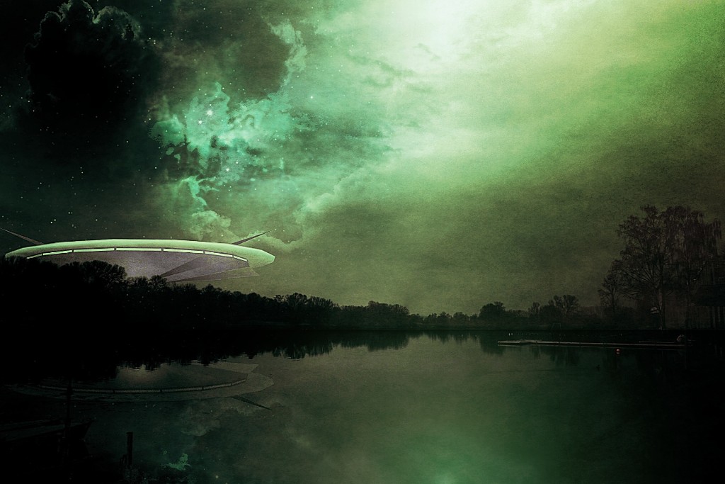 An illustration of an UFO.