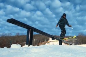 A person enjoying winter at Whitetail