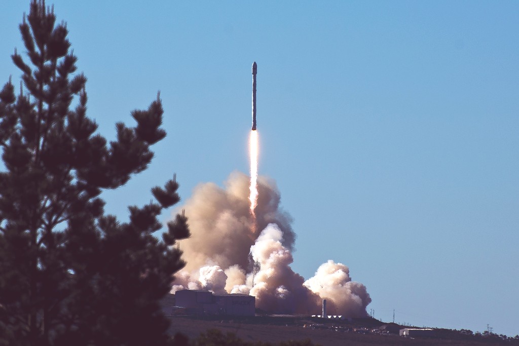 A space shuttle launching a rocket