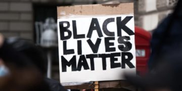 A sign that reads "Black Lives Matter."
