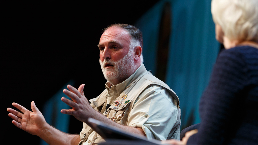 José Andres speaks at the National Book Festival.