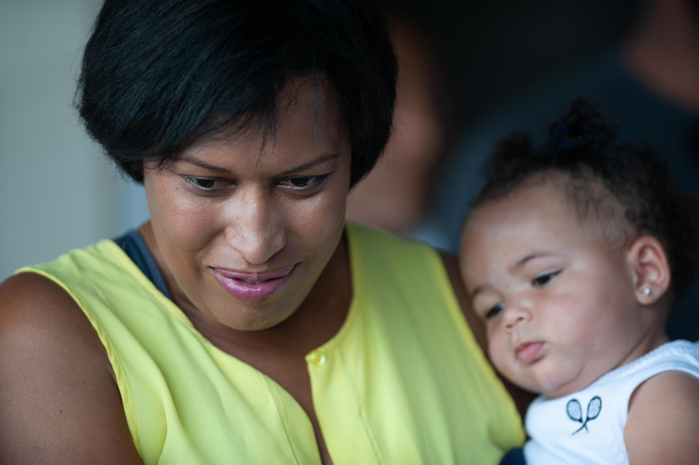 Washington DC Mayor Muriel Bowser and her daughter Miranda attend the Citi Open tennis tournament on July 27, 2019 in Washington DC.